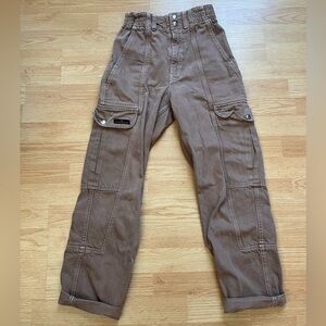 BDG relaxed skate Jean 26 urban outfitters stretch waist pockets khaki high rise